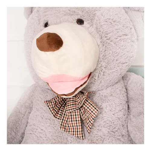Large Teddy Bear, Soft Toy, 100 Cm, Grey, Bobo - Teddyway