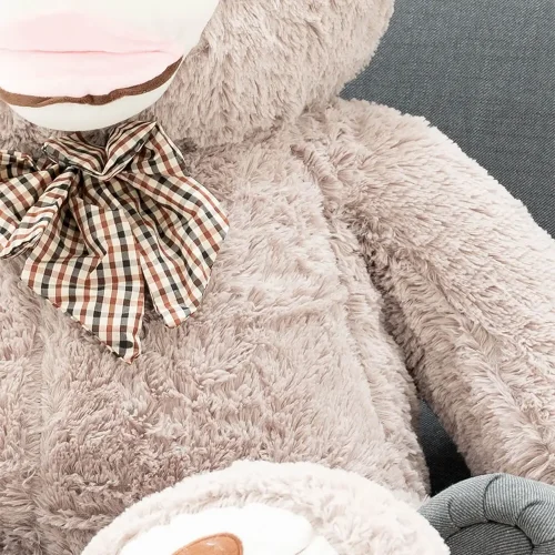 Large Teddy Bear, Soft Toy, 100 Cm, Grey, Bobo - Teddyway