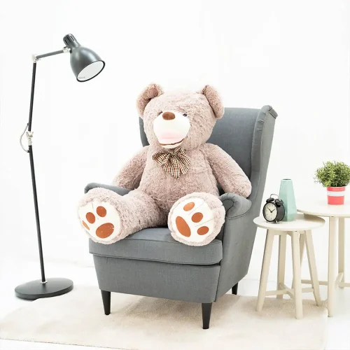 Large Teddy Bear, Soft Toy, 100 Cm, Light Brown, Bobo - 130 cm, Grey - Teddyway