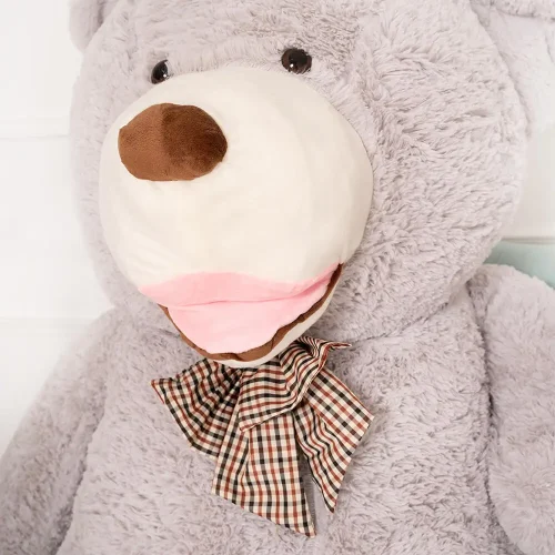 Large Teddy Bear, Soft Toy, 100 Cm, Grey, Bobo - Teddyway