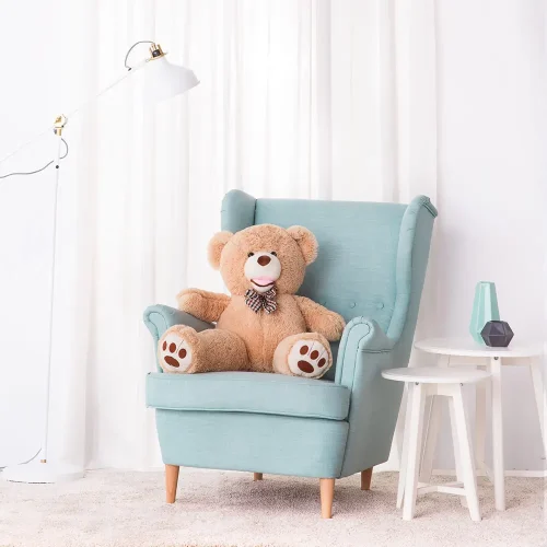 Didelis Pliušinis Meškiukas Meškinas, Minkštas Žaislas, 100 Cm, Šviesiai Rudas, Bobo - Teddyway