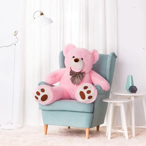 Large Teddy Bear, Soft Toy, 100 Cm, Light Brown, Bobo - 130 cm, Pink - Teddyway