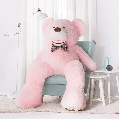 Large Teddy Bear, Soft Toy, 100 Cm, Light Brown, Bobo - 200 cm, Pink - Teddyway