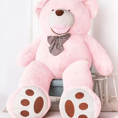 Large Teddy Bear, Soft Toy, 100 Cm, Light Brown, Bobo - 300 cm, Pink - Teddyway