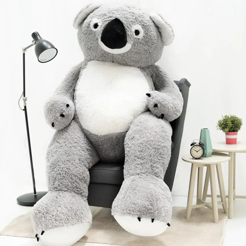 Большая плюшевая коала, мягкая игрушка, 100 см, серая, Koko - Teddyway