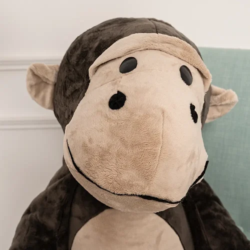 Плюшевая обезьянка, мягкая игрушка, 90 см, темно-коричневая, Moto - Teddyway