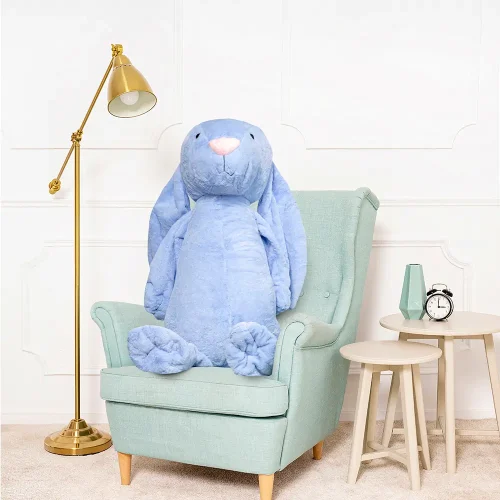 Большой плюшевый зайчик, мягкая игрушка, 120 см, синий, Bani - Teddyway
