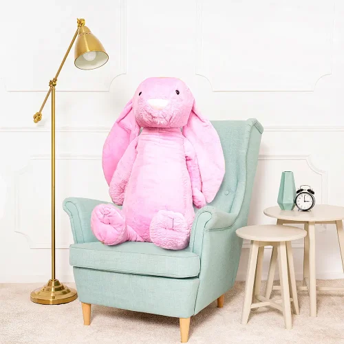 Большой плюшевый зайчик, мягкая игрушка, 120 см, темно-розовый, Bani - Teddyway