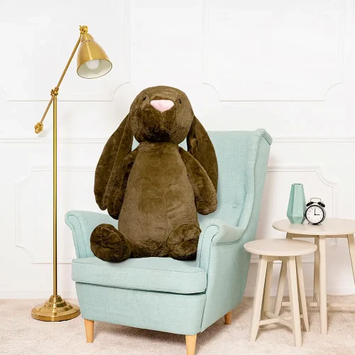 Большой плюшевый зайчик, мягкая игрушка, 120 см, сиреневый, Bani - Teddyway