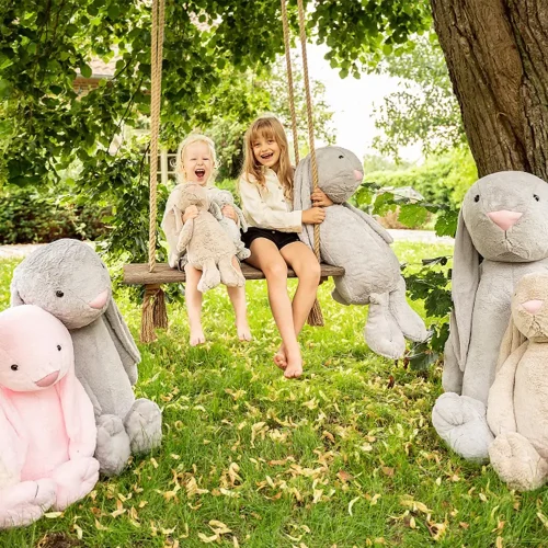 Большой плюшевый зайчик, мягкая игрушка, 160 см, темно-серый, Bani - Teddyway