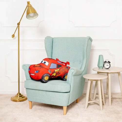Мягкая игрушка Disney Cars Молния Маккуин на колесах, 20 см, красная - Teddyway