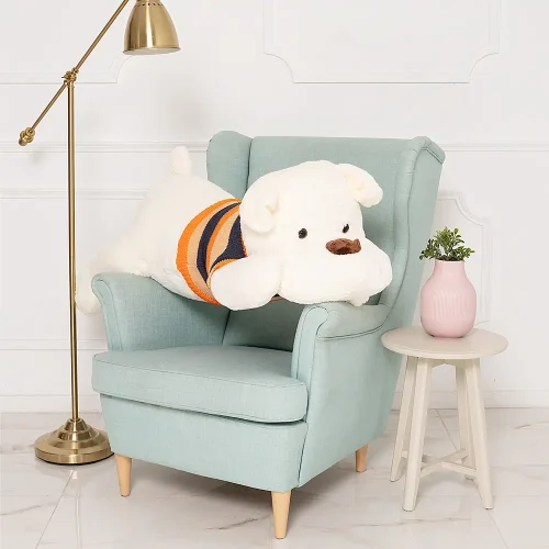 Мягкая плюшевая собачка, 70 см, белая, Dami - Teddyway