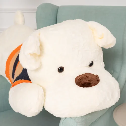 Мягкая плюшевая собачка, 70 см, белая, Dami - Teddyway