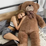 Didelis Pliušinis Meškiukas Meškinas, Minkštas Žaislas, 160 Cm, Tamsiai Rudas, Nomo - Teddyway