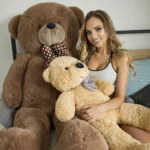 Didelis Pliušinis Meškiukas Meškinas, Minkštas Žaislas, 160 Cm, Tamsiai Rudas, Nomo - Teddyway
