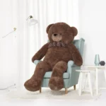 Didelis Pliušinis Meškiukas Meškinas, Minkštas Žaislas, 100 Cm, Tamsiai Rudas, Nomo - Teddyway