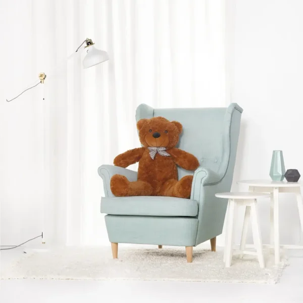 Didelis Pliušinis Meškiukas Meškinas, Minkštas Žaislas, 100 Cm, Šviesiai Rudas, Popo - 100 cm, Dark brown - Teddyway