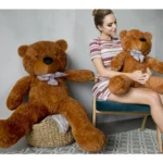 Didelis Pliušinis Meškiukas Meškinas, Minkštas Žaislas, 100 Cm, Tamsiai Rudas, Popo - Teddyway