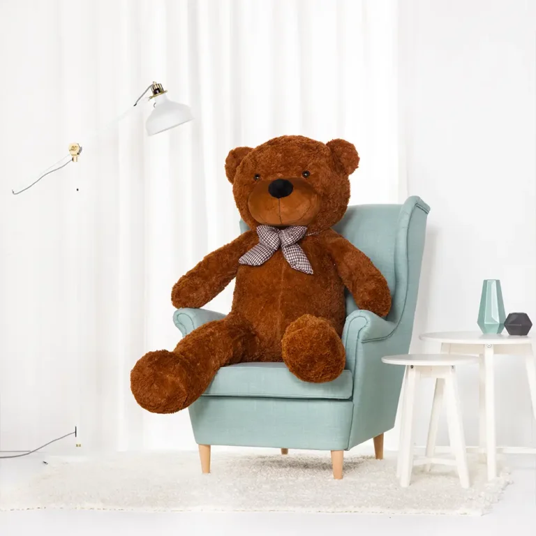 Didelis Pliušinis Meškiukas Meškinas, Minkštas Žaislas, 100 Cm, Šviesiai Rudas, Popo - 160 cm, Dark brown - Teddyway