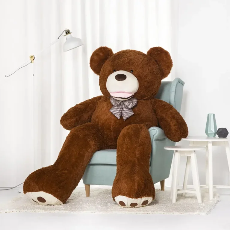 Didelis Pliušinis Meškiukas Meškinas, Minkštas Žaislas, 100 Cm, Šviesiai Rudas, Bobo - 200 cm, Dark brown - Teddyway