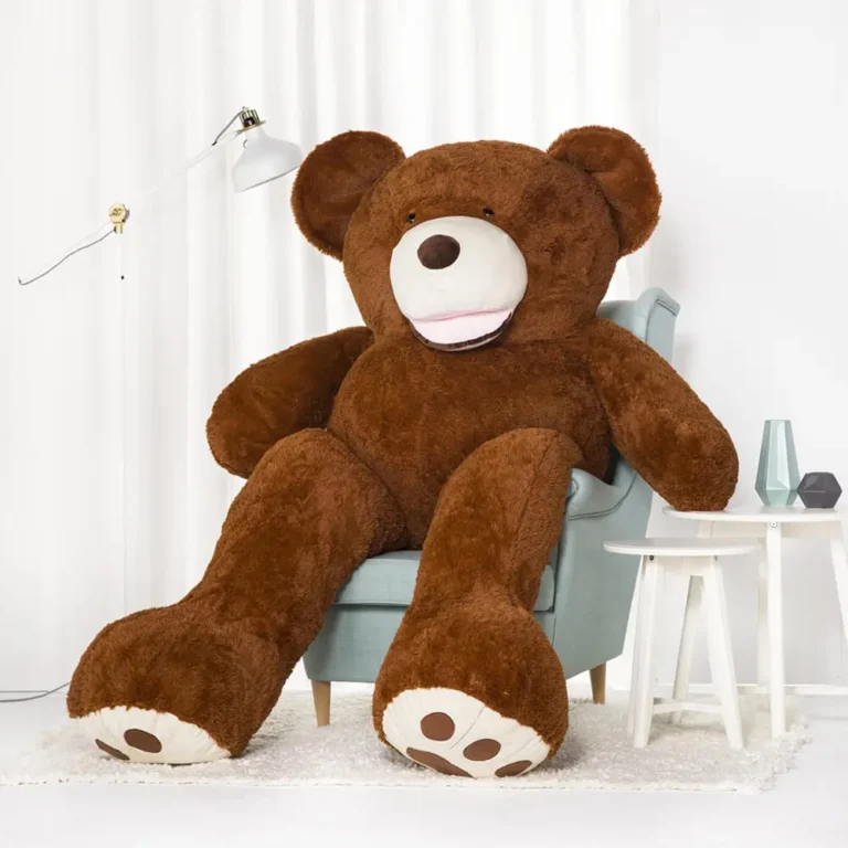 Didelis Pliušinis Meškiukas Meškinas, Minkštas Žaislas, 100 Cm, Šviesiai Rudas, Bobo - 220 cm, Dark brown - Teddyway