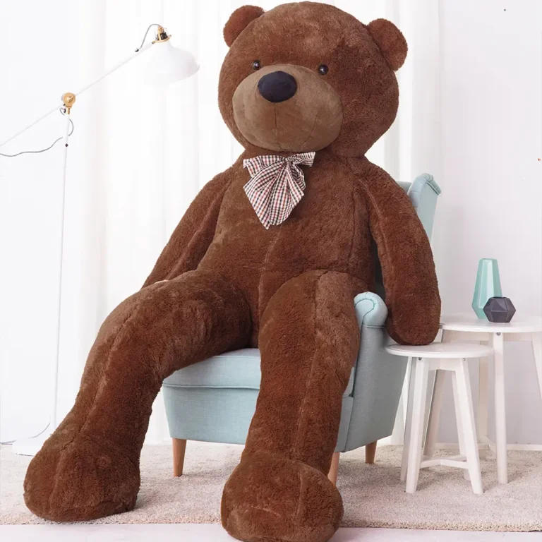 Didelis Pliušinis Meškiukas Meškinas, Minkštas Žaislas, 100 Cm, Šviesiai Rudas, Popo - 260 cm, Dark brown - Teddyway
