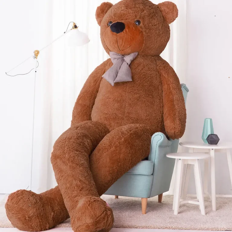 Didelis Pliušinis Meškiukas Meškinas, Minkštas Žaislas, 100 Cm, Šviesiai Rudas, Popo - 300 cm, Dark brown - Teddyway