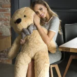 Didelis Pliušinis Meškiukas Meškinas, Minkštas Žaislas, 130 Cm, Šviesiai Rudas, Popo - Teddyway