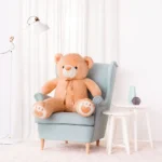 Didelis Pliušinis Meškiukas Meškinas, Minkštas Žaislas, 100 Cm, Šviesiai Rudas, Toto - Teddyway