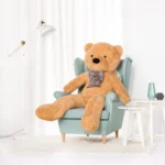 Didelis Pliušinis Meškiukas Meškinas, Minkštas Žaislas, 100 Cm, Šviesiai Rudas, Popo - 160 cm, Light brown - Teddyway