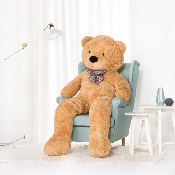 Didelis Pliušinis Meškiukas Meškinas, Minkštas Žaislas, 100 Cm, Šviesiai Rudas, Popo - 200 cm, Light brown - Teddyway