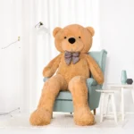Didelis Pliušinis Meškiukas Meškinas, Minkštas Žaislas, 100 Cm, Šviesiai Rudas, Popo - 220 cm, Light brown - Teddyway