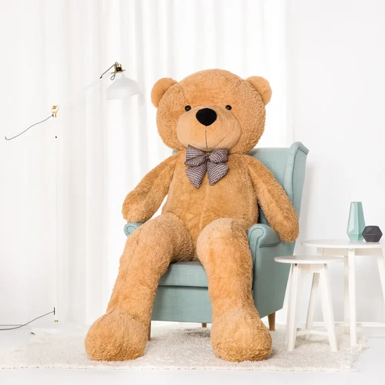 Didelis Pliušinis Meškiukas Meškinas, Minkštas Žaislas, 100 Cm, Šviesiai Rudas, Popo - 220 cm, Light brown - Teddyway