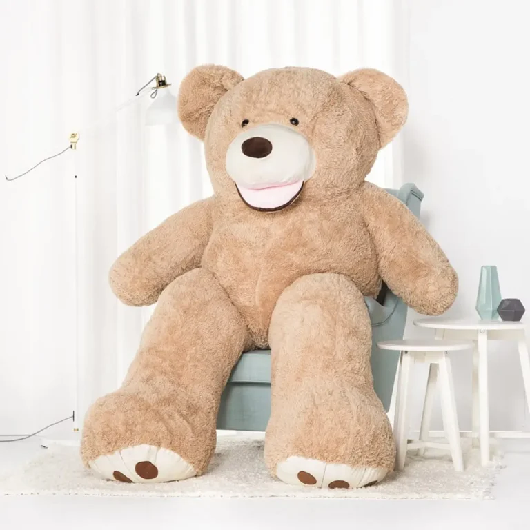 Didelis Pliušinis Meškiukas Meškinas, Minkštas Žaislas, 100 Cm, Šviesiai Rudas, Bobo - 220 cm, Light brown - Teddyway