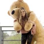Didelis Pliušinis Meškiukas Meškinas, Minkštas Žaislas, 220 Cm, Šviesiai Rudas, Popo - Teddyway