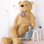 Didelis Pliušinis Meškiukas Meškinas, Minkštas Žaislas, 100 Cm, Šviesiai Rudas, Popo - 300 cm, Light brown - Teddyway