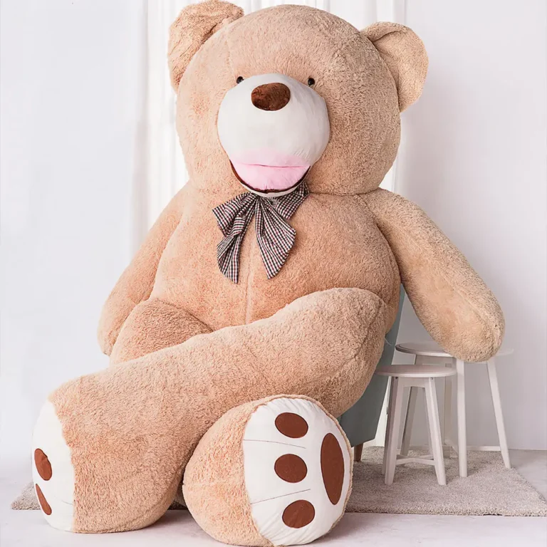 Didelis Pliušinis Meškiukas Meškinas, Minkštas Žaislas, 100 Cm, Šviesiai Rudas, Bobo - 300 cm, Light brown - Teddyway