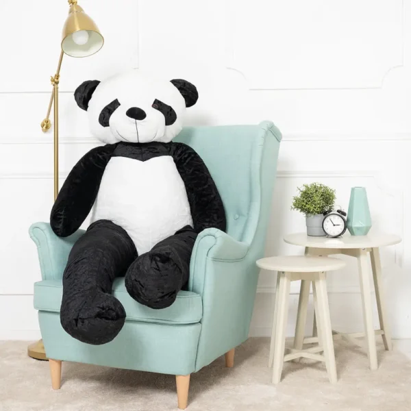 Didelė Pliušinė Panda, Minkštas Žaislas, 100 Cm, Juoda Balta, Vovo - Teddyway