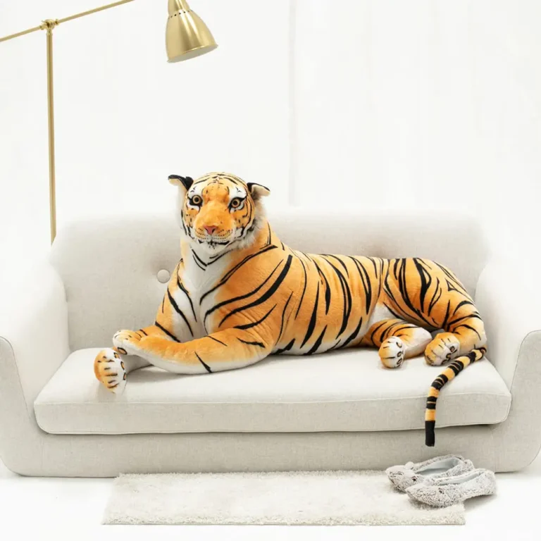 Pliušinis Tigras, Minkštas Žaislas, 70 Cm, Geltonas, Tigo - Teddyway