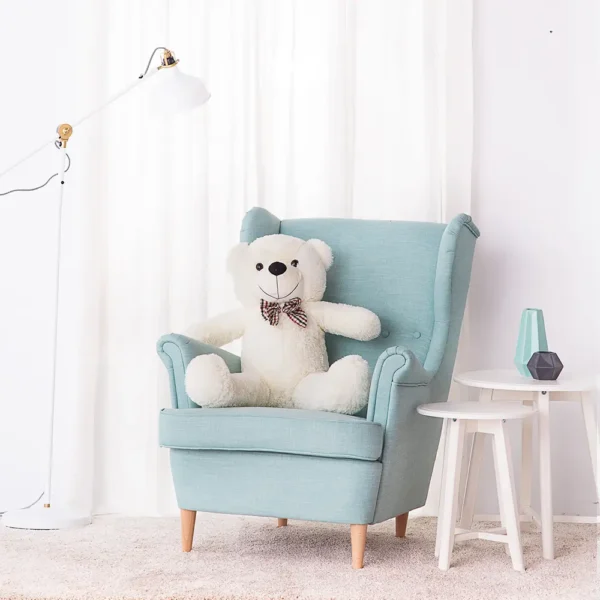 Didelis Pliušinis Meškiukas Meškinas, Minkštas Žaislas, 100 Cm, Šviesiai Rudas, Popo - 100 cm, White - Teddyway