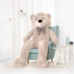 Didelis Pliušinis Meškiukas Meškinas, Minkštas Žaislas, 100 Cm, Šviesiai Rudas, Popo - Teddyway
