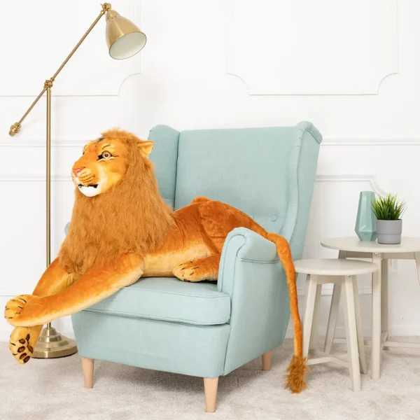 Didelis Pliušinis Liūtas, Minkštas Žaislas, 130 Cm, Geltonas, Levo - Teddyway