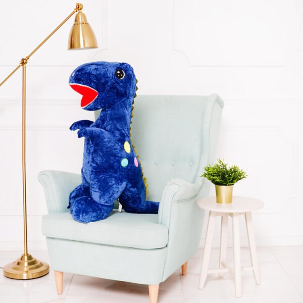 Didelis Pliušinis Dinozauras, Minkštas Žaislas, 110 Cm, Mėlynas, Gogo - Teddyway