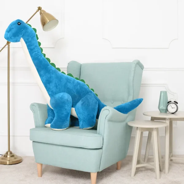 Didelis Pliušinis Dinozauras, Minkštas Žaislas, 150 Cm, Mėlynas, Tobo - Teddyway