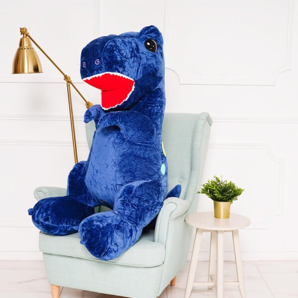 Didelis Pliušinis Dinozauras, Minkštas Žaislas, 160 Cm, Mėlynas, Gogo - Teddyway