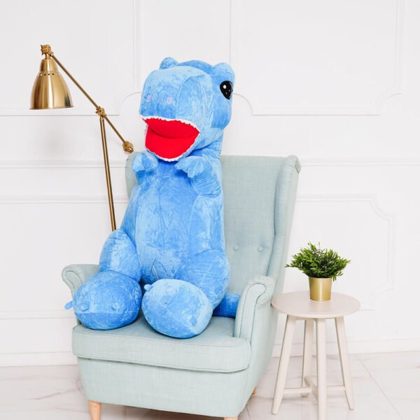 Didelis Pliušinis Dinozauras, Minkštas Žaislas, 160 Cm, Šviesiai Mėlynas, Gogo - Teddyway