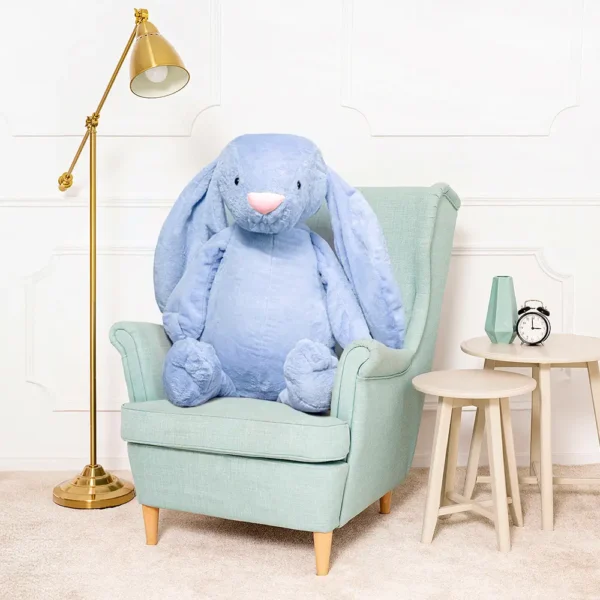 Didelis Pliušinis Zuikis, Minkštas Žaislas, 100 Cm, Mėlynas, Bani - Teddyway