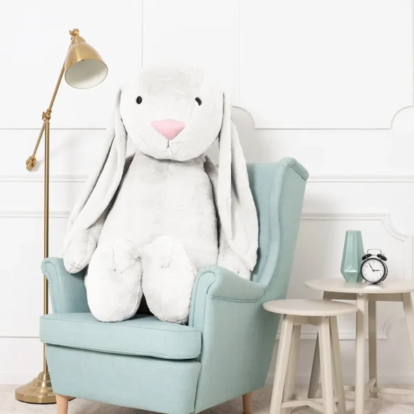 Didelis Pliušinis Zuikis, Minkštas Žaislas, 160 Cm, Baltas, Bani - Teddyway