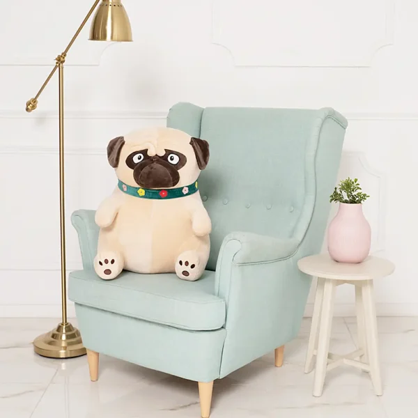 Pliušinis Šuo Mopsas, Minkštas Žaislas, 40 Cm, Šviesiai Rudas, Mopi - Teddyway