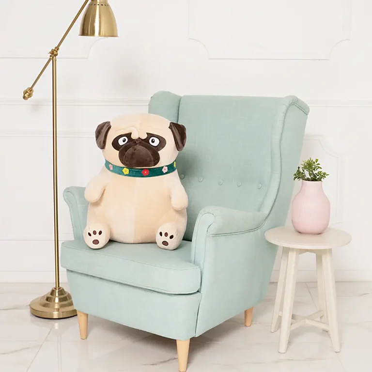 Pliušinis Šuo Mopsas, Minkštas Žaislas, 40 Cm, Šviesiai Rudas, Mopi - Teddyway